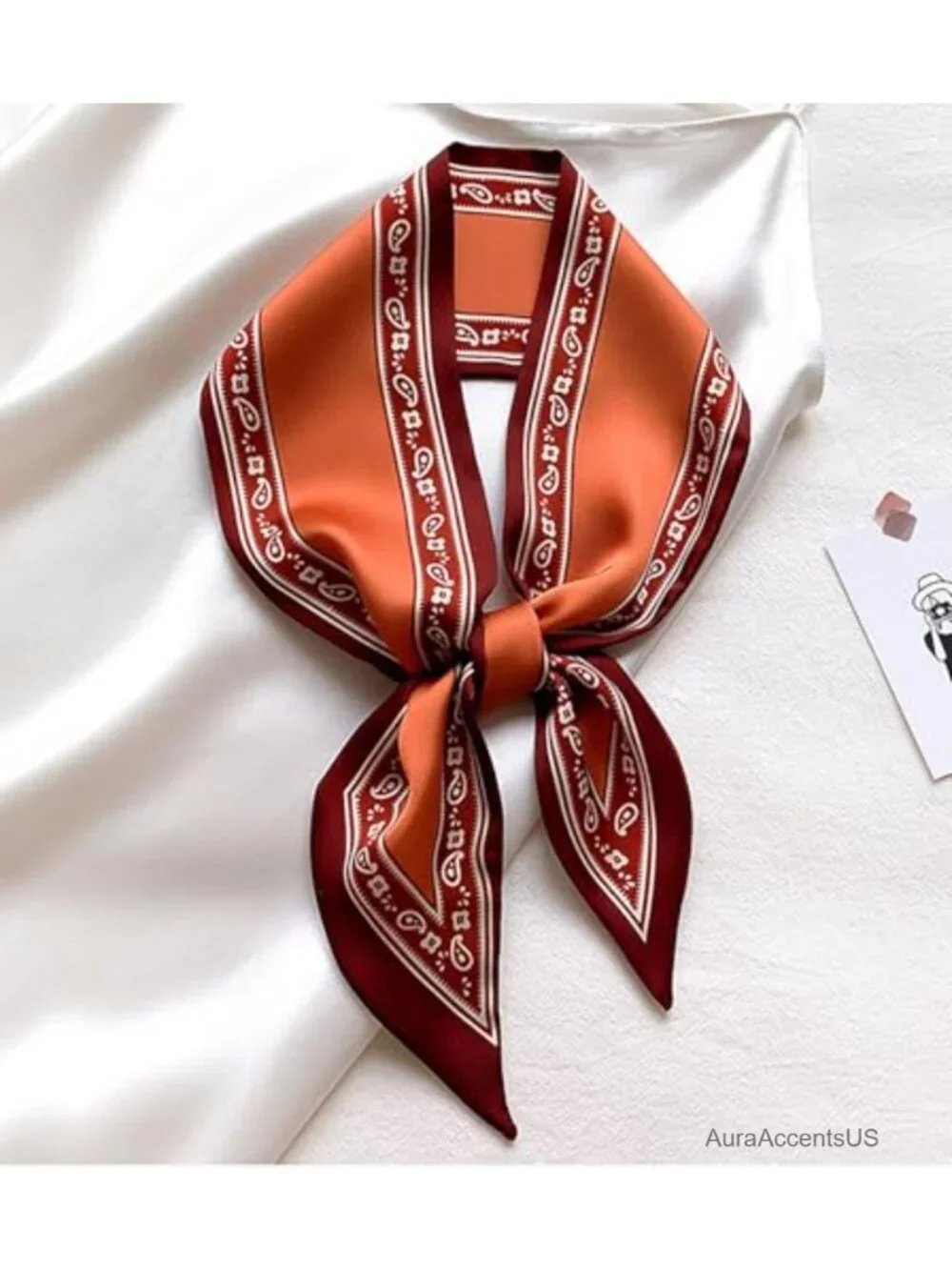 4 Pcs Silk Scarves Set - Fashion Hair Band Neck Scarf Multipurpose